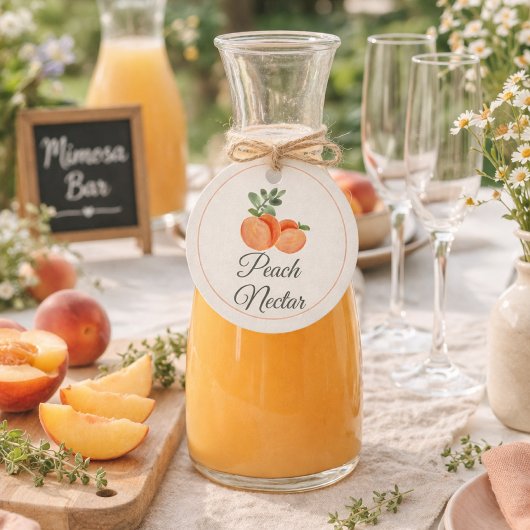 Peach Nectar Mimosa Bar Bottle フェイバータグ