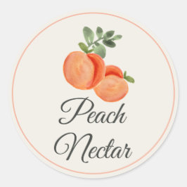 Peach Nectar Mimosa Bar Bottle ラウンドシール