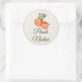 Peach Nectar Mimosa Bar Bottle ラウンドシール (バッグ)