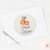 Peach Nectar Mimosa Bar Bottle ラウンドシール (封筒)