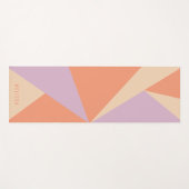 Peach Orange And Lavender Triangle Color Blocks ヨガマット (正面(横))