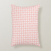 Peach Orange Checks アクセントクッション (正面(垂直))