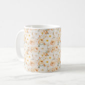 Peach Orange Flowers コーヒーマグカップ (正面左)