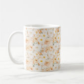 Peach Orange Flowers コーヒーマグカップ (左)