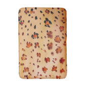 Peach Orange Leopard Animal Print Watercolor バスマット (正面縦)