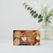 Peach Orchids with Raindrops Floral 名刺 (スタンド正面)