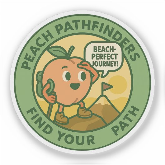Peach Pathfinders Find Your Path シール (正面)