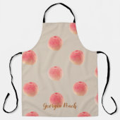 Peach Pattern Kitchen Apron – Peach State Style エプロン (正面)