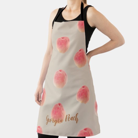 Peach Pattern Kitchen Apron – Peach State Style エプロン (インサイチュ)