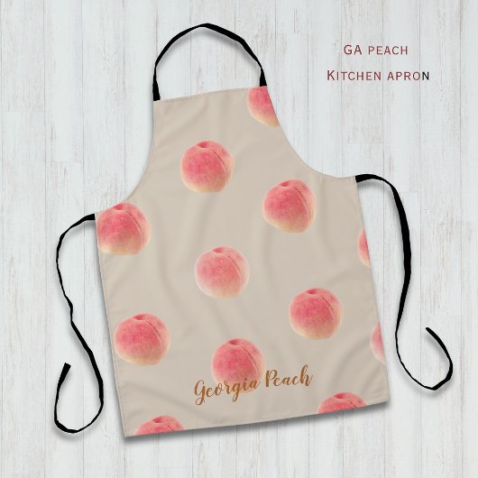 Peach Pattern Kitchen Apron – Peach State Style エプロン
