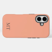 Peach Personalized Initial Monogram  Case-Mate iPhoneケース (裏面 (横))