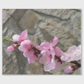 Peach petal flower ラッピングペーパー (フラット)