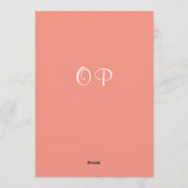 Peach Pink Pine Branch Surprise 60th Birthday 招待状 (裏面)