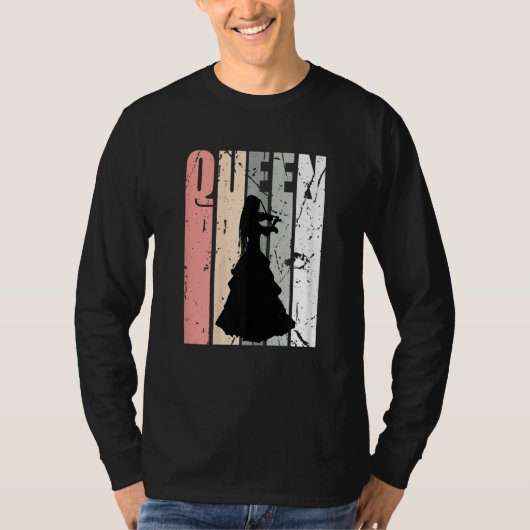 Peach Pink Violin Queen Princess Woman Violinist Tシャツ (正面)
