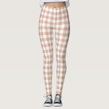 Peach Plaid Gingham Retro Color