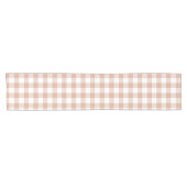 Peach Plaid Gingham Retro Color Table Runner ショートテーブルランナー (横)