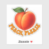 Peach Please Funny Vinyl Cut Sticker シール (シート)