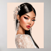 Peach Reverie | Vertical Portrait Poster (16×20) ポスター (正面)