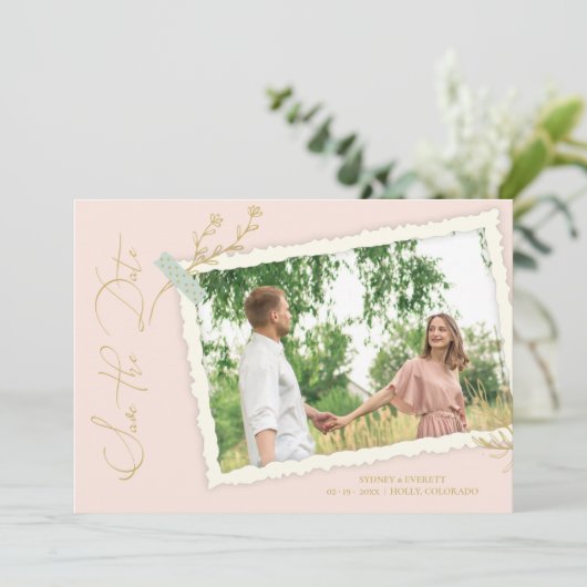 Peach Romantic Vintage Photo Album Scrapbook (スタンド正面)