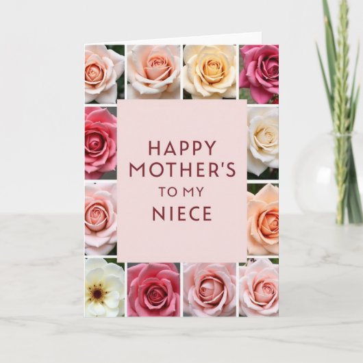 Peach Rose Mothers Wish Card カード (正面)