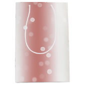 Peach Rose Ombre Gold Christmas ミディアムペーパーバッグ (正面)