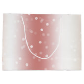 Peach Rose Ombre Gold Christmas ラージペーパーバッグ (裏面)