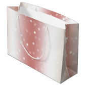 Peach Rose Ombre Gold Christmas ラージペーパーバッグ (裏面アングル)