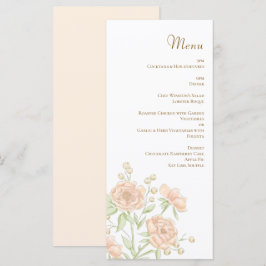 Peach Rose Wedding Menus メニュー