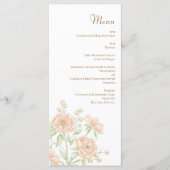 Peach Rose Wedding Menus メニュー (正面)