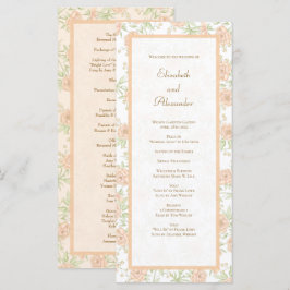 Peach Rose Wedding Programs メニュー