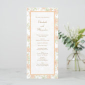 Peach Rose Wedding Programs メニュー (スタンド正面)