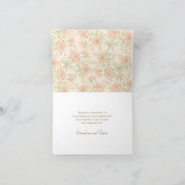 Peach Rose Wedding Thank You Cards 招待状 (内部)