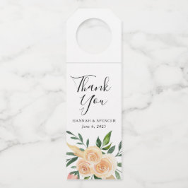Peach Roses | オーダーメイド ウェディング ボトルネックタグ