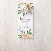 Peach Roses | 結婚式のウェルカムサインとドアサイン ドアノブサイン (ノブ)
