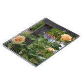 Peach Roses Fence Floral (my photography) ノートブック (左側)