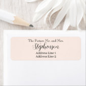 Peach Save The Date Custom Name Return Address ラベル (インサイチュ)