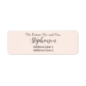 Peach Save The Date Custom Name Return Address ラベル (正面)