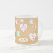 Peach Shapes mug フロストグラスマグカップ (正面右)