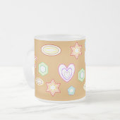 Peach Shapes mug フロストグラスマグカップ (正面左)