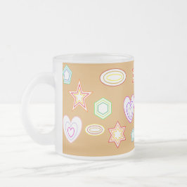 Peach Shapes mug フロストグラスマグカップ