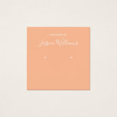 Peach Simple Modern QR Code Earring Display Card (正面)