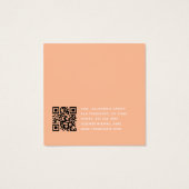 Peach Simple Modern QR Code Earring Display Card (裏面)