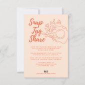 Peach Snap Tag Share ビジネスサンクスカード サンキューカード (裏面)