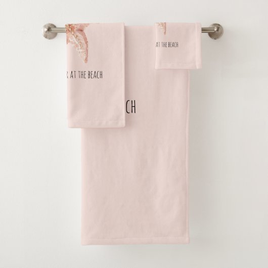 Peach Starfish Better at Beach バスタオルセット (インサイチュ)