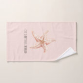 Peach Starfish Better at Beach バスタオルセット (ハンドタオル)