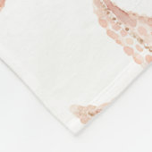 Peach Starfish Better at Beach フリースブランケット (角)