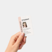Peach Stripe Homeschool Student ID Badge バッジ (手持ち)