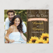 PEACH SUNFLOWER素朴日付はがきを保存 案内ポストカード (正面)