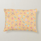 Peach teddy nursey pillow アクセントクッション (裏面)
