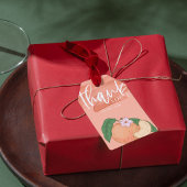 Peach Thank Youラベルfor Small Businessパッケージ ギフトタグ